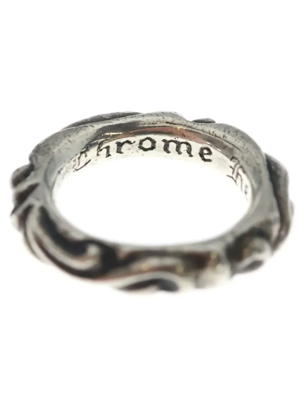 Chrome Hearts Scrl Band Scroll Ring Silver